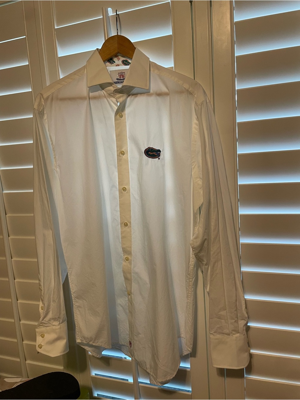 🐊 Thomas Dean cotton Florida Gator Button down, large 🐊